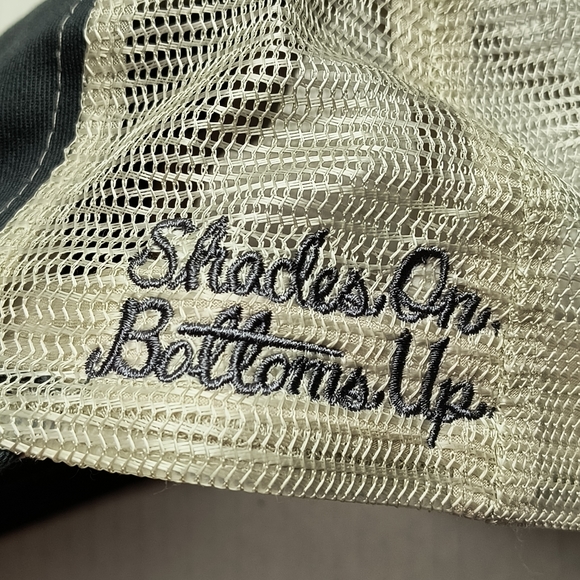 Pontoon Mesh Trucker Hat Cap Men's Brewing One Size Grey/Tan Casual - Picture 4 of 8